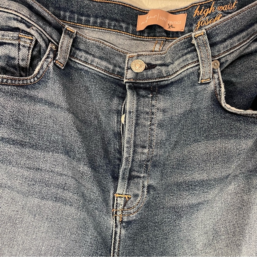 7 FAM For All Mankind Button Fly Classic Blue Women's Jeans Size 32 - Picture 5 of 13